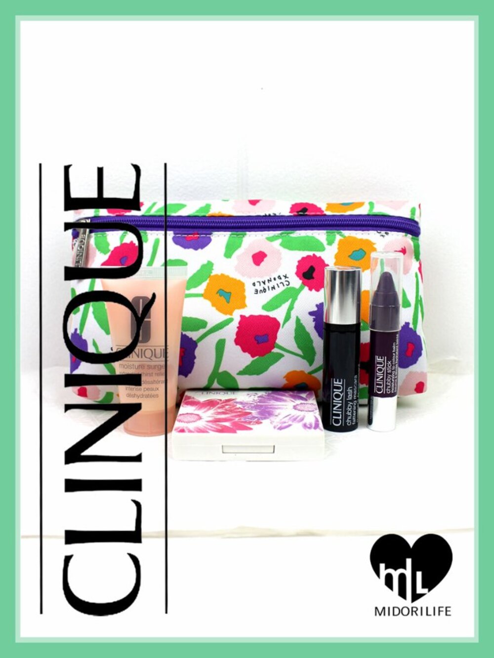 CLINIQUE Donald Collab Cosmetic Pouch and Beauty Collection